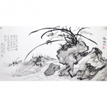 廖鹏《一片青山》横幅卡纸75*39cm